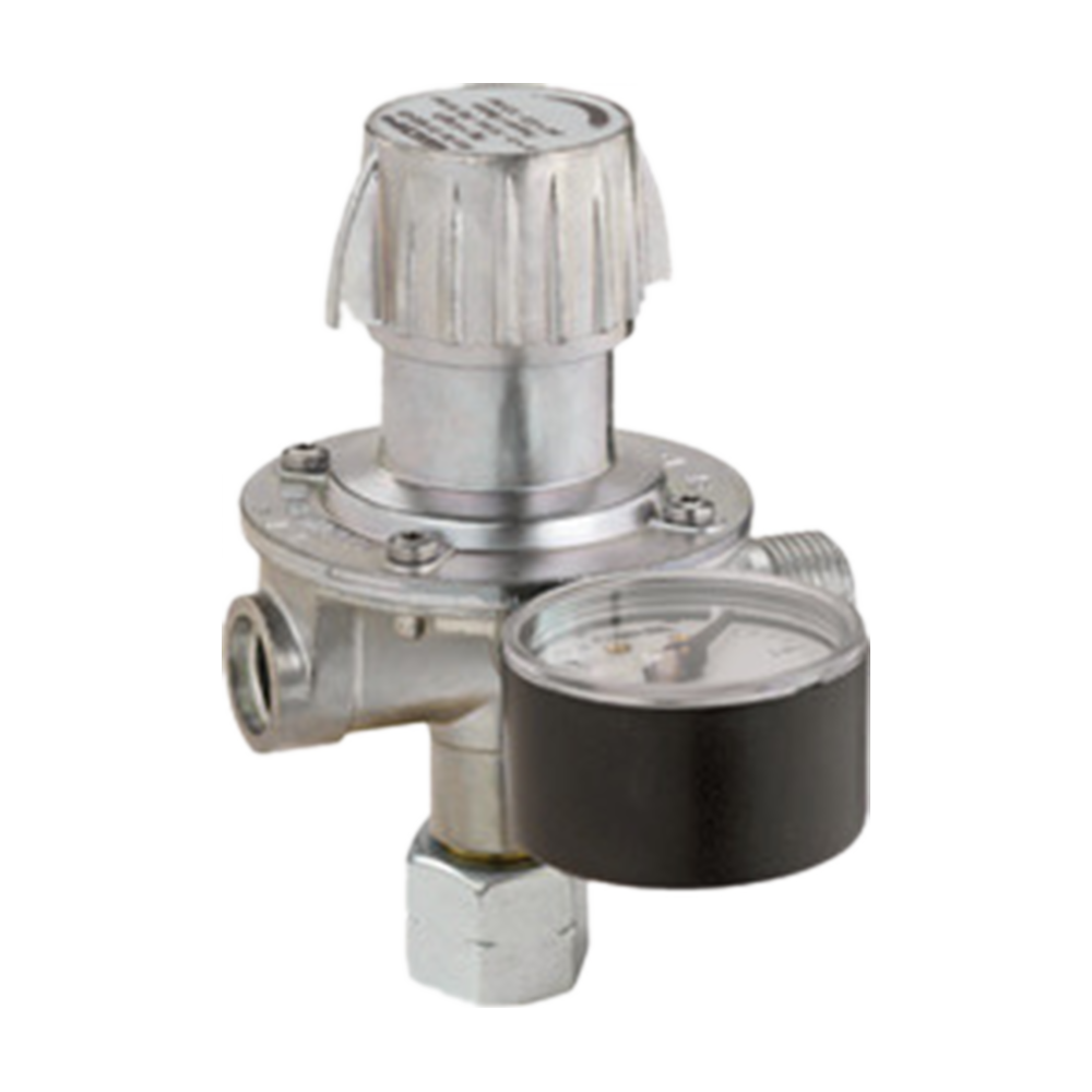 Elfstufenregler 500 - 1.500 mbar - 6 kg/h - G 3/8 LH-ÜM x G 3/8 LH-KN