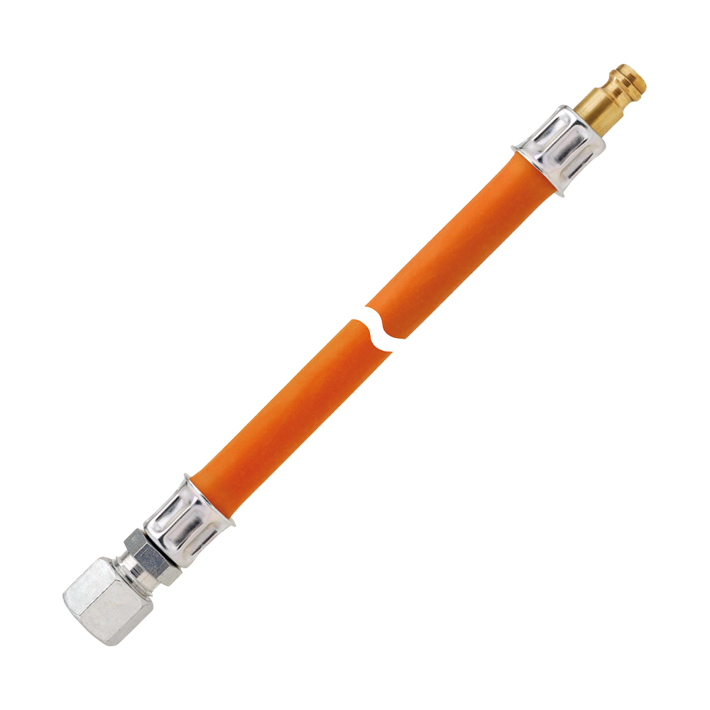 MD-Schlauchleitung 1.000 mm - RVS 8 x Stecknippel