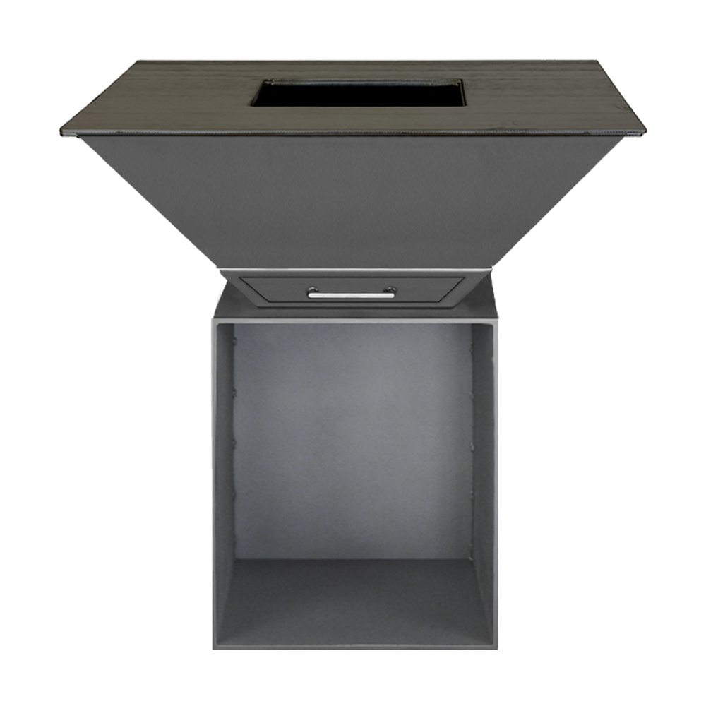 BigQube L - Wood - Silber - Grillfläche: 95 × 95 cm