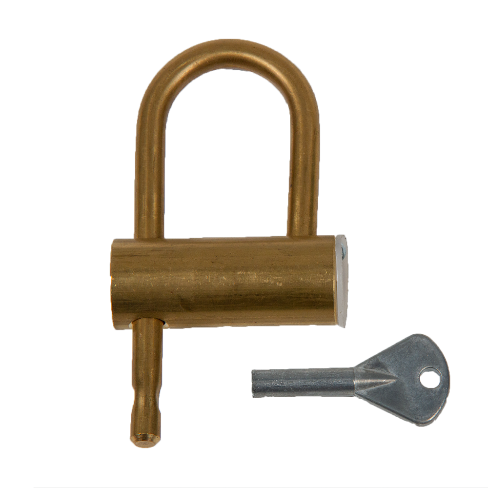 Bügelschloss mit Steckschlüssel für Behälterschutzhauben