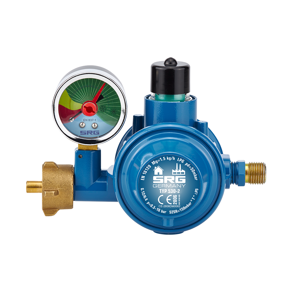 Kleinflaschenregler 50 mbar - 1,5 kg/h - G 1/4 LH-KN