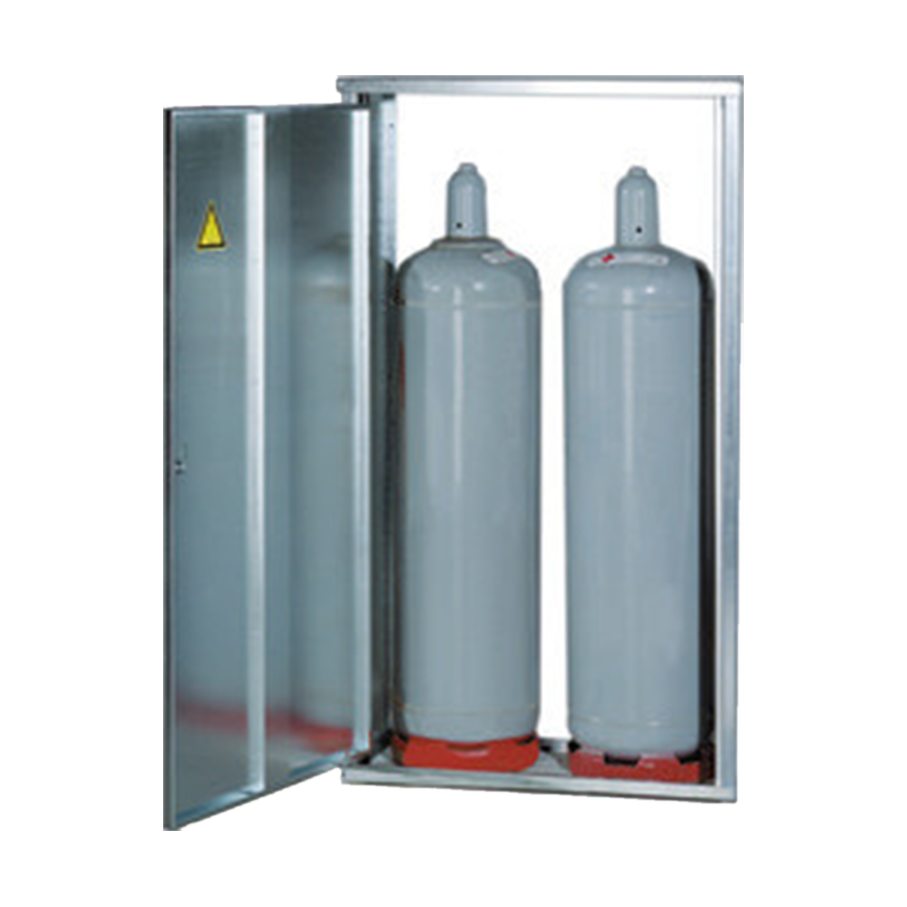 2-Flaschen-Schrank mit Rückwand