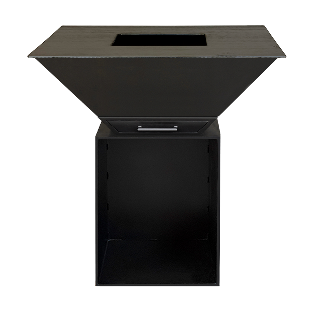 BigQube L - Wood - Schwarz - Grillfläche: 95 × 95 cm