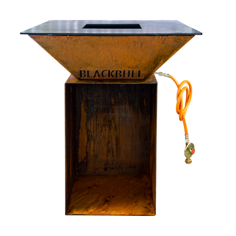 BigQube M - Gas - Corten - Grillfläche: 80 × 80 cm