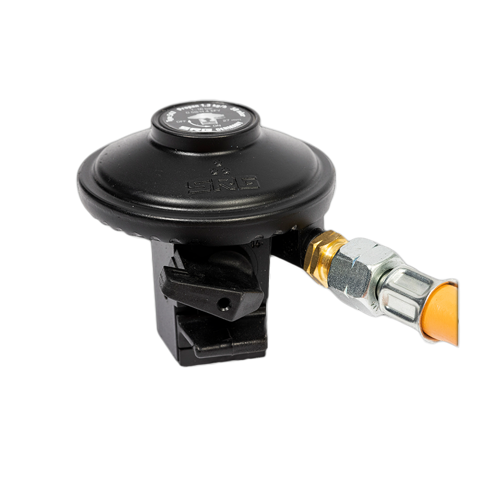 Niederdruckregler 50 mbar - 1,2 kg/h - CLICK-on x G 1/4 LH-KN